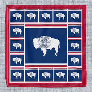 Wyoming Flag Bandana, patriotic fashion / USA Bandana