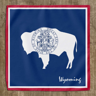 Wyoming Flag bandana, Wyoming fashion /USA Bandana
