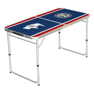 Wyoming flag beer pong table