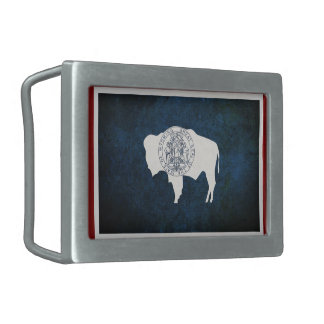 Wyoming Flag Belt Buckle