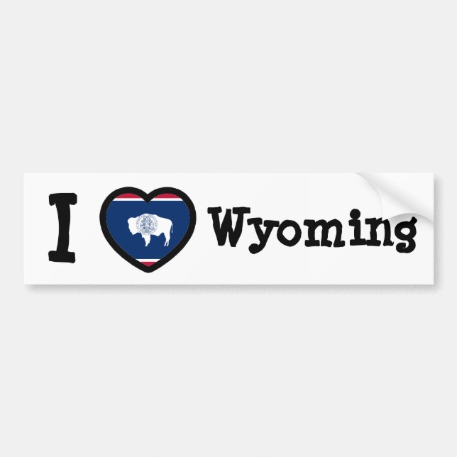 Wyoming Flag Bumper Sticker (Front)