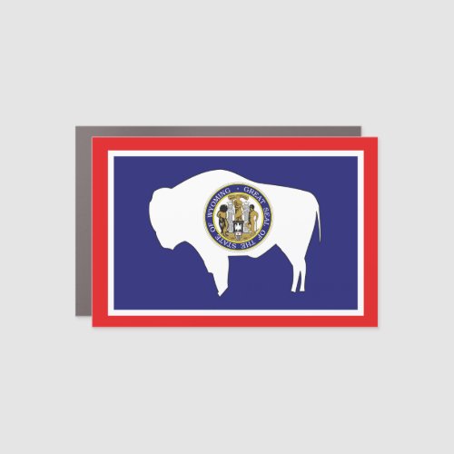 Wyoming Flag Car Magnet