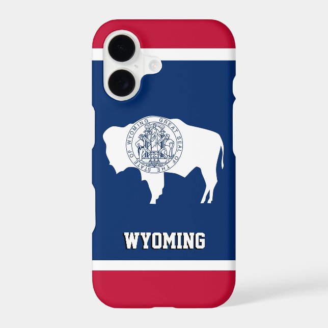 Wyoming Flag Case, Wyoming fashion / sports USA Case-Mate iPhone Case (Back)
