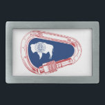 Wyoming Flag Climbing Carabiner Belt Buckle<br><div class="desc">Devil's Tower,  Vedauwoo,  Sinks Canyon,  Ten Sleep Canyon,  the Grand Tetons,  the Bighorns... .  Wyoming has climbing opportunities to satisfy your every whim. From rock,  alpine,  or mountaineering,  climb Wyoming!</div>