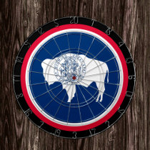 Wyoming Flag Dartboard & Wyoming / USA game board
