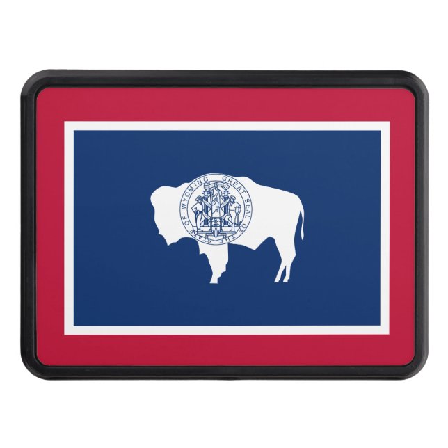 Wyoming Flag Hitch Cover (Front)