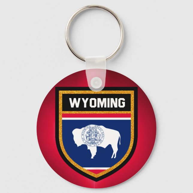 Wyoming Flag Keychain (Front)