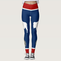 Wyoming flag leggings