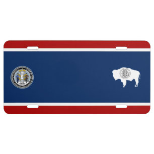 Wyoming flag license plate