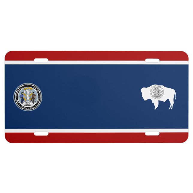 Wyoming flag license plate (Front)