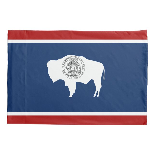 Wyoming flag pillow case (Back)