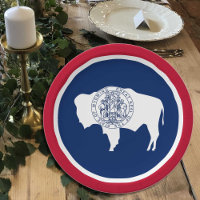 Wyoming Flag plates, party, sports, Wyoming