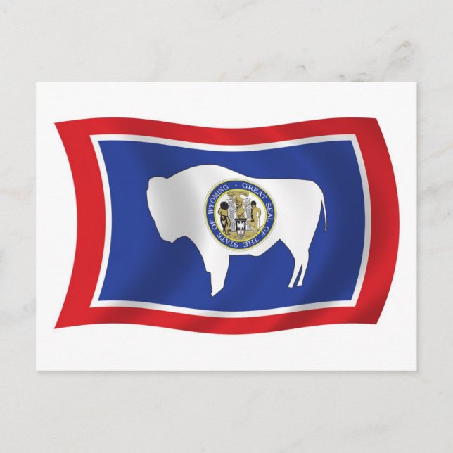 Wyoming Flag Postcard (Front)