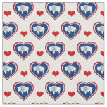 Wyoming Flag &amp; Red Heart fashion Fabric / USA