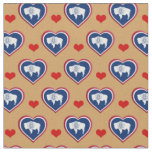 Wyoming Flag &amp; Red Heart fashion Fabric / USA