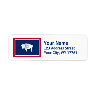 Wyoming Flag Return Address Labels