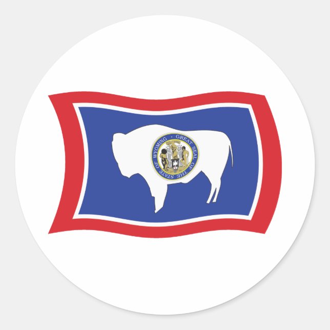 Wyoming Flag Sticker (Front)