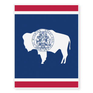 Wyoming Flag Temporary Tattoos