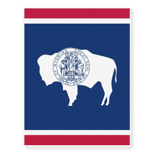 Wyoming Flag Temporary Tattoos (Front)