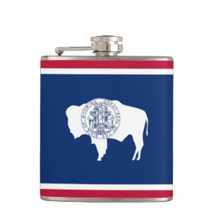 Wyoming Flag & travel Wyoming USA States/sport fan Flask