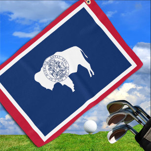 Wyoming Flag & Wyoming State USA golf /sport fans Towel