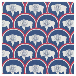 Wyoming Flag & Wyoming Trendy Fabric /fashion