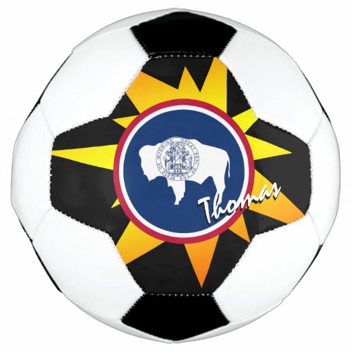 Wyoming Football  Wyoming Flag  BANG Soccer Ball