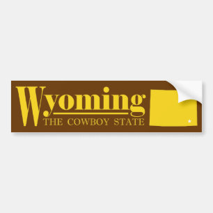 Wyoming Gold Bumper Sticker