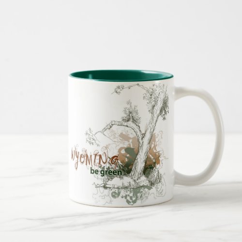 Wyoming Green Tree Mug