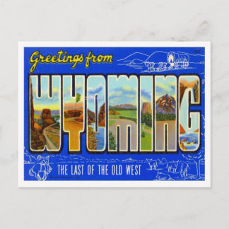 Wyoming Greetings From US States Postcard