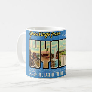 Wyoming Greetings Postcard Coffee Mug