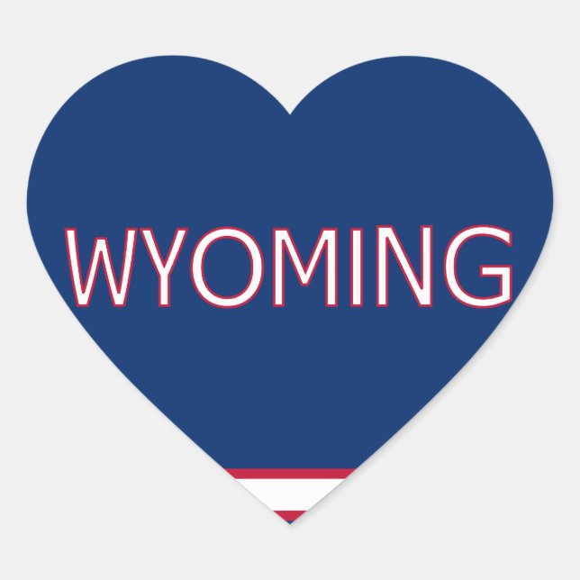 Wyoming Heart Sticker (Front)