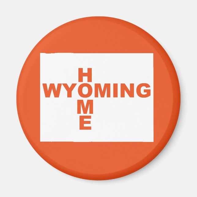 Wyoming Home Away From State Fridge Magnet (Front)