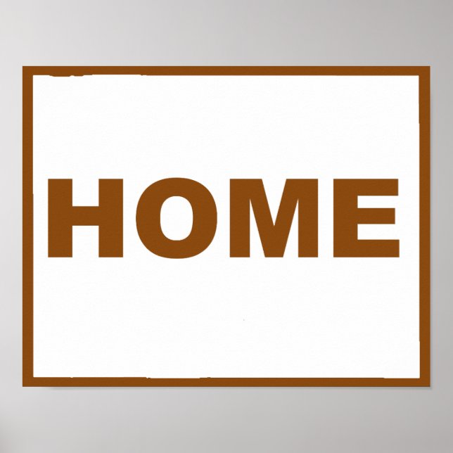 Wyoming Home Away From State Poster Sign (Front)