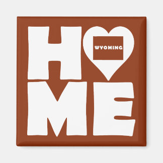 Wyoming Home Heart State Fridge Magnet