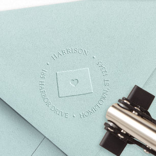Wyoming Home State Return Address Embosser