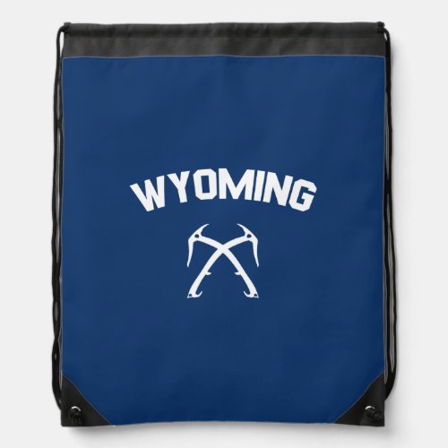 Wyoming Ice Climbing Drawstring Bag