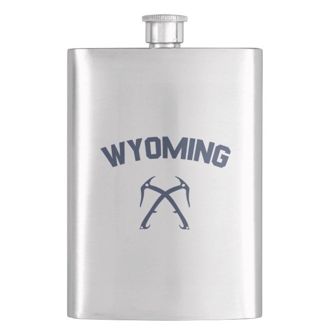 Wyoming Ice Climbing Flask (Front)