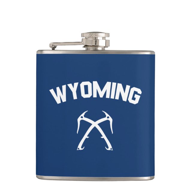 Wyoming Ice Climbing Flask (Front)