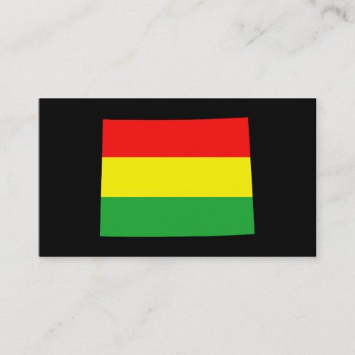 Customizable Wyoming in Rasta Colors Business Cards