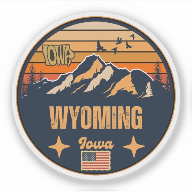 Wyoming, Iowa Sticker (Front)