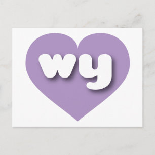 Wyoming lavender heart - I love wy Postcard