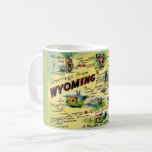 Wyoming Map Mug<br><div class="desc">A fun vintage postcard map of Wyoming repurposed on a mug.</div>