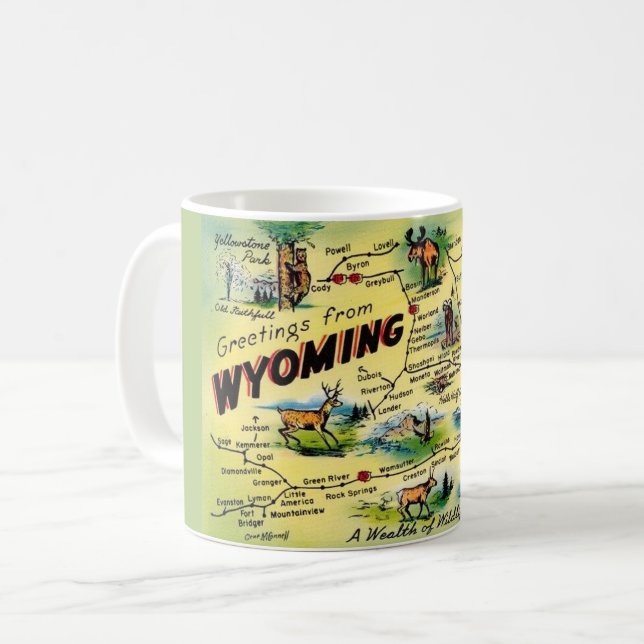 Wyoming Map Mug (Front Left)