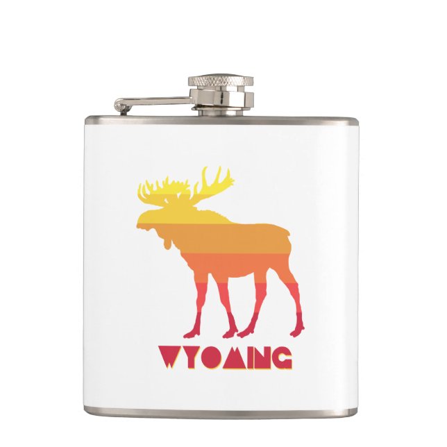 Wyoming Moose Flask (Front)
