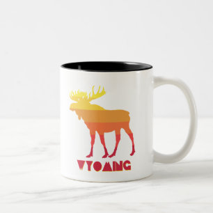 Wyoming Moose Two-Tone Coffee Mug