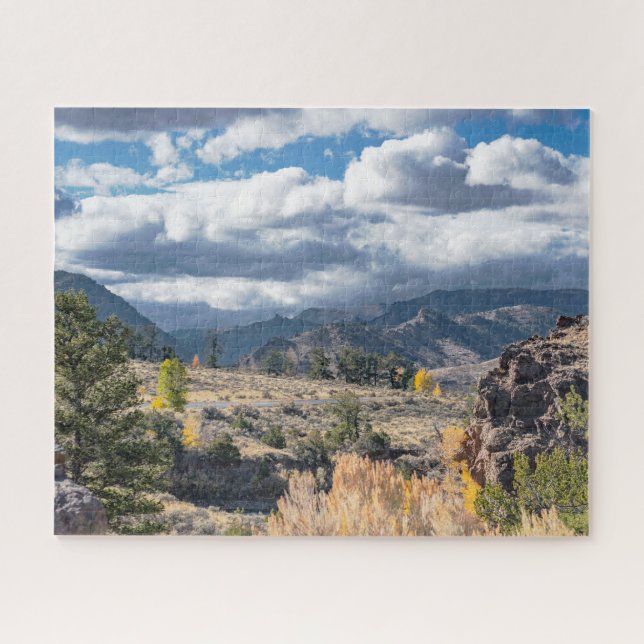 Wyoming mountain scene near Yellowstone Park Jigsaw Puzzle (Horizontal)
