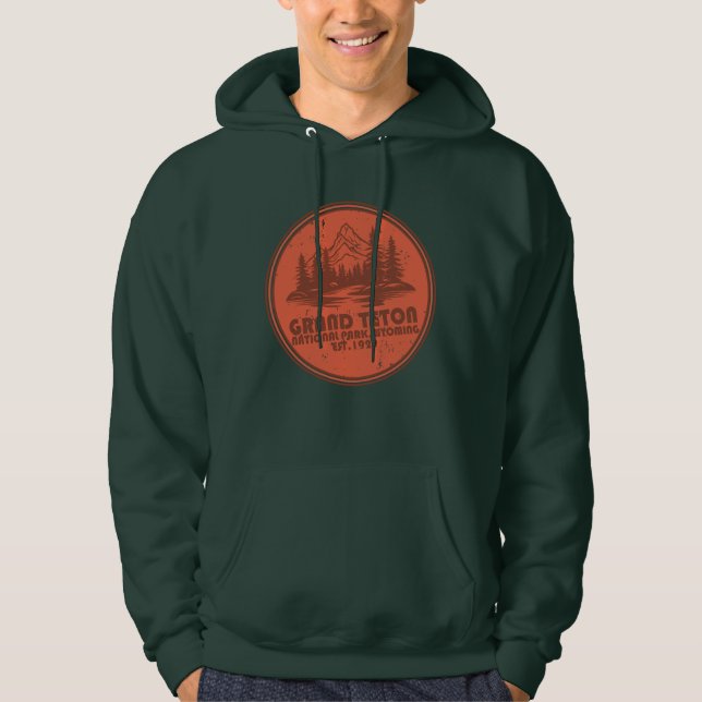 Wyoming National Park Grand Teton  Hoodie (Front)