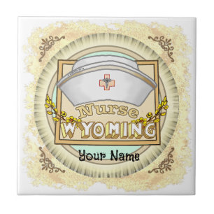 Wyoming Nurse Ceramic Tile