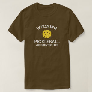 Wyoming Pickleball Club Partner Name Custom T-Shirt